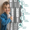 thumbnail image 3 of Blackout Kids Curtains,Grey and White Arrow Feather Pattern Childrens Insulated Curtains Set Of 2,Bedroom Essentials,Toddler Room Decor 42x54in(106x137cm), 3 of 5