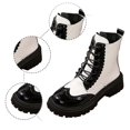 thumbnail image 6 of Women's Ankle Boots Lace Up Boots With Round Toe Mid Heel And Heel In Two Tone Colors For Overseas Trade, 6 of 9