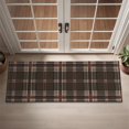 thumbnail image 2 of Brown and Red Checkered Pattern Washable Non Slip Indoor Door Mat, Decorative Entry Rug for Entrance, Bedroom, Kitchen, Bathroom, 16"x47", 2 of 6