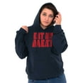 thumbnail image 3 of No Meat Vegetarian Vegan Cute Veggie Unisex Plus Fleece Graphic Hoodie Brisco Brands 2X, 3 of 4