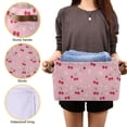 thumbnail image 3 of Yayeee Canvas Storage Basket with Handles for Shelves Fabric Bins Closet Organizer, Pink Cute Cherry Pattern, 3 of 8
