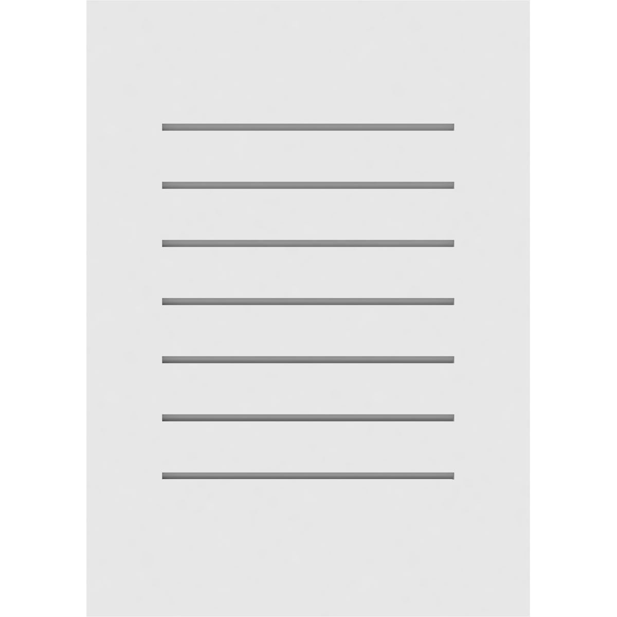 22"W x 14"H Rectangle Surface Mount PVC Gable Vent: Functional, w/ 3-1/2"W x 1"P Standard Frame