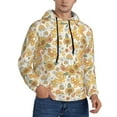 thumbnail image 2 of Sikiie Retro 70s 60s Flower Men's Hoodie, Essentials Hoodie, Sweatshirt, Pullover Hooded Sweatshirt for Men-3X-Large, 2 of 7