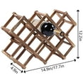 TINGOR Wine Rack, Wood Wine Storage Racks Countertop, 10 Bottle Wooden Stackable Wine Cellar