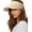 Beige, variant on Womens Sun Visor Hat Straw Sun Visors for Women Summer Packable Ponytail Beach Hats for Women Travel UPF 50+