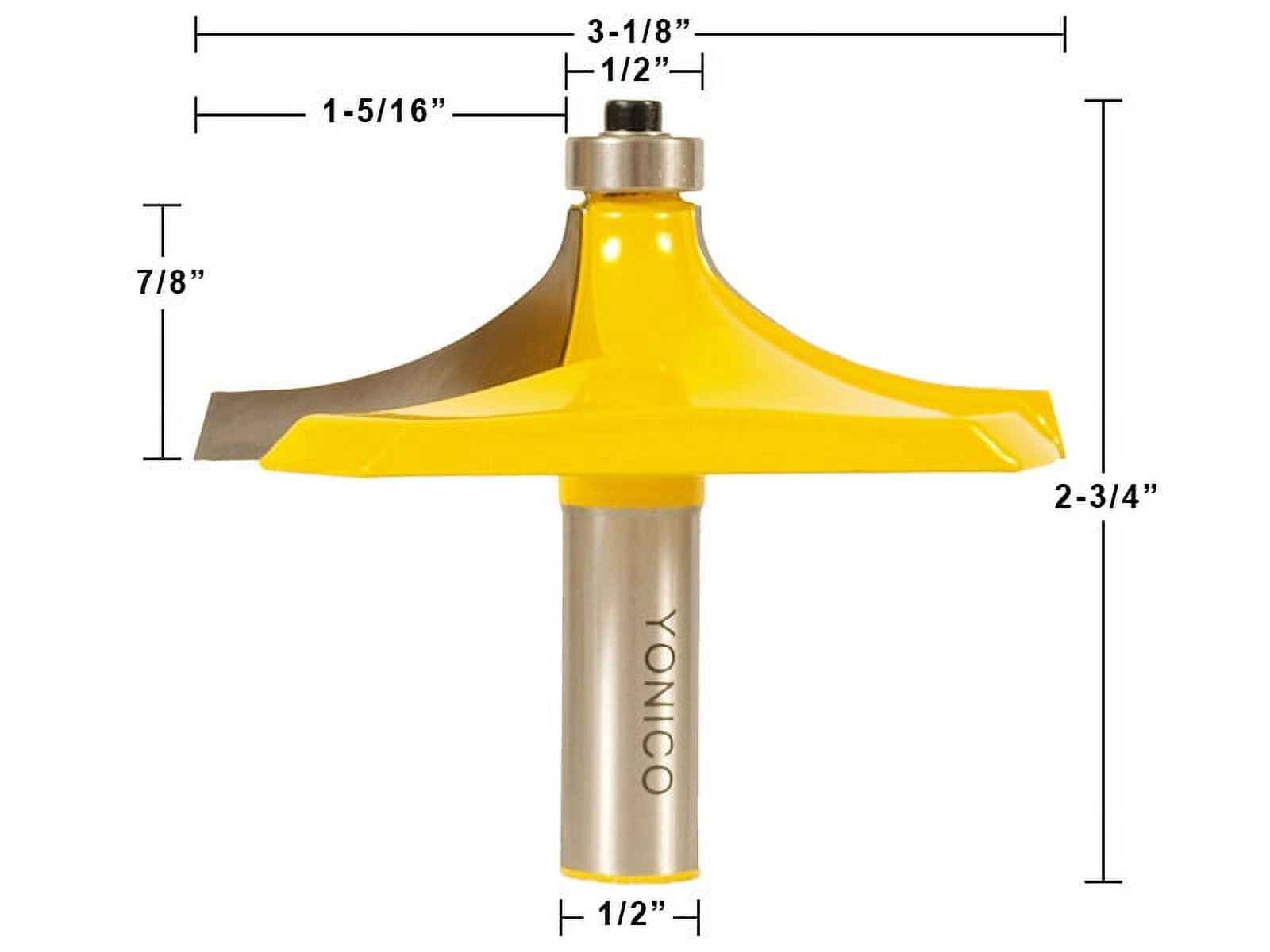 Yonico X-Large Thumbnail Table Edge Router Bit - 1/2" Shank - 13143