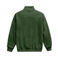 thumbnail image 4 of Men's Casual Loose Fit Sweatshirt with Raglan Stitching and Stand Collar Zipper, Relaxed Pullover for Everyday Wear and Outdoor Activities,Army Green,L, 4 of 6