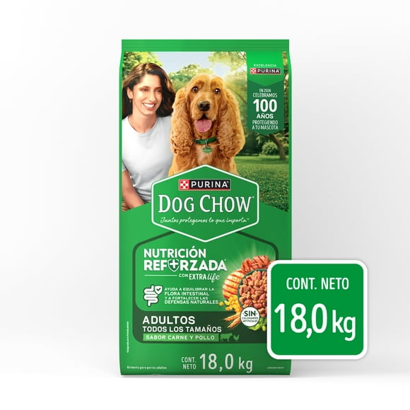 Croqueta para perro Purina Dog Chow Adulto Todo tamaño 18kg