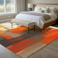 thumbnail image 5 of 6x9 Area Rugs for Living Room, Burnt Orange Brown Non Slip Area Rugs for Kitchen Bedroom Entryway, Farmhouse Ombre Abstract Mottled Art Washable Carpet Runner Rug Floor Mats for Bedroom Home Decor, 5 of 9