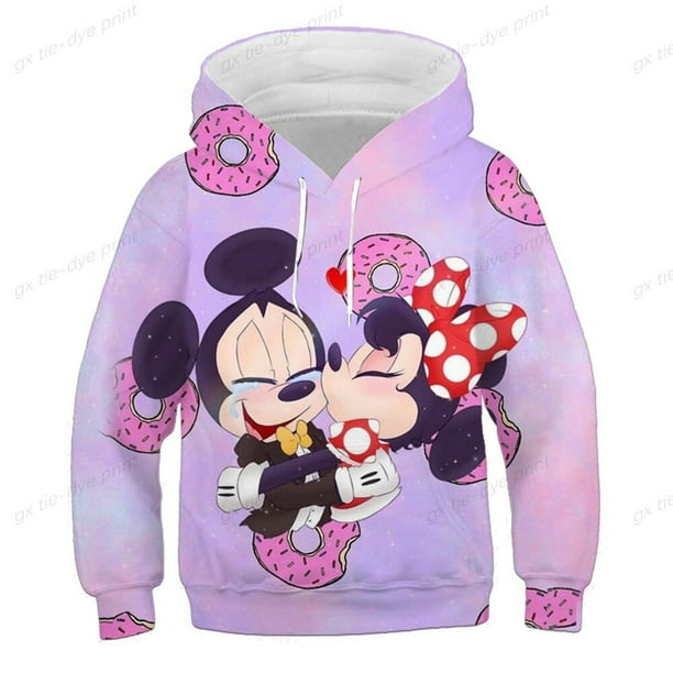 Sudaderas con capucha de Mickey Mouse para niñas, moda de primavera y otoño, sudaderas de manga larga, Tops con capucha de ocio de dibujos animados para niños, disfraces 1-14 Yrs130 zhangmengya CONDUJO