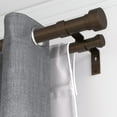 thumbnail image 4 of 1 Inch Double Curtain Rods for Windows 66 to 120 Inches(5.5-10 Feet), Adjustable Heavy Duty Curtain Rod with Classic Cap Finial, Telescoping Modern Decorative Drapery Rod, Antique Bronze, 4 of 16