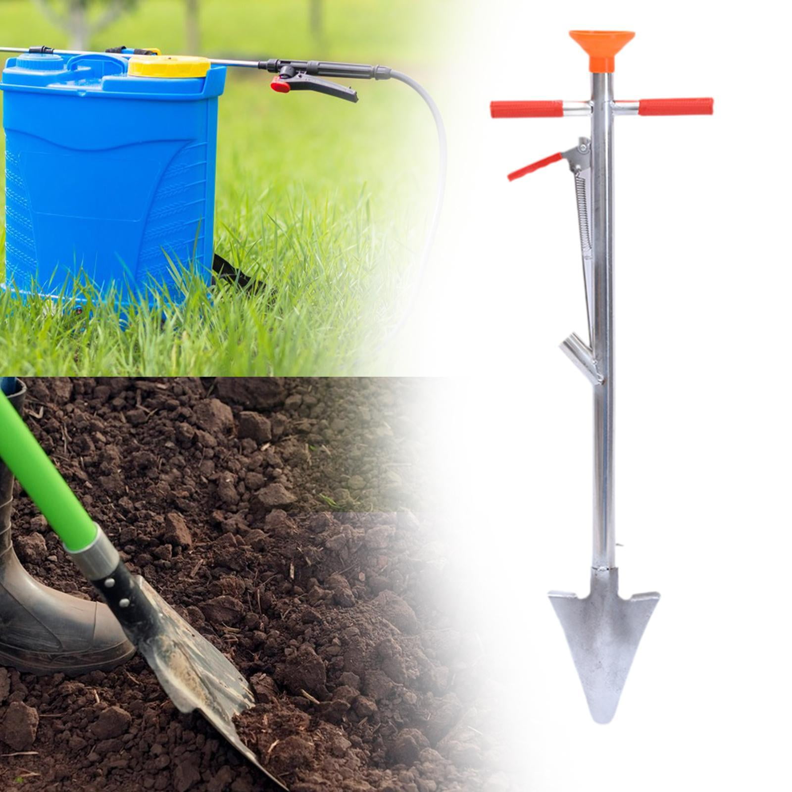 Colaxi Fertilizer Spreader Gardening Tool Iron Fertilizer Distributor with Bag Granular Fertilizer Applicate Machine for Cane Garden without backpack