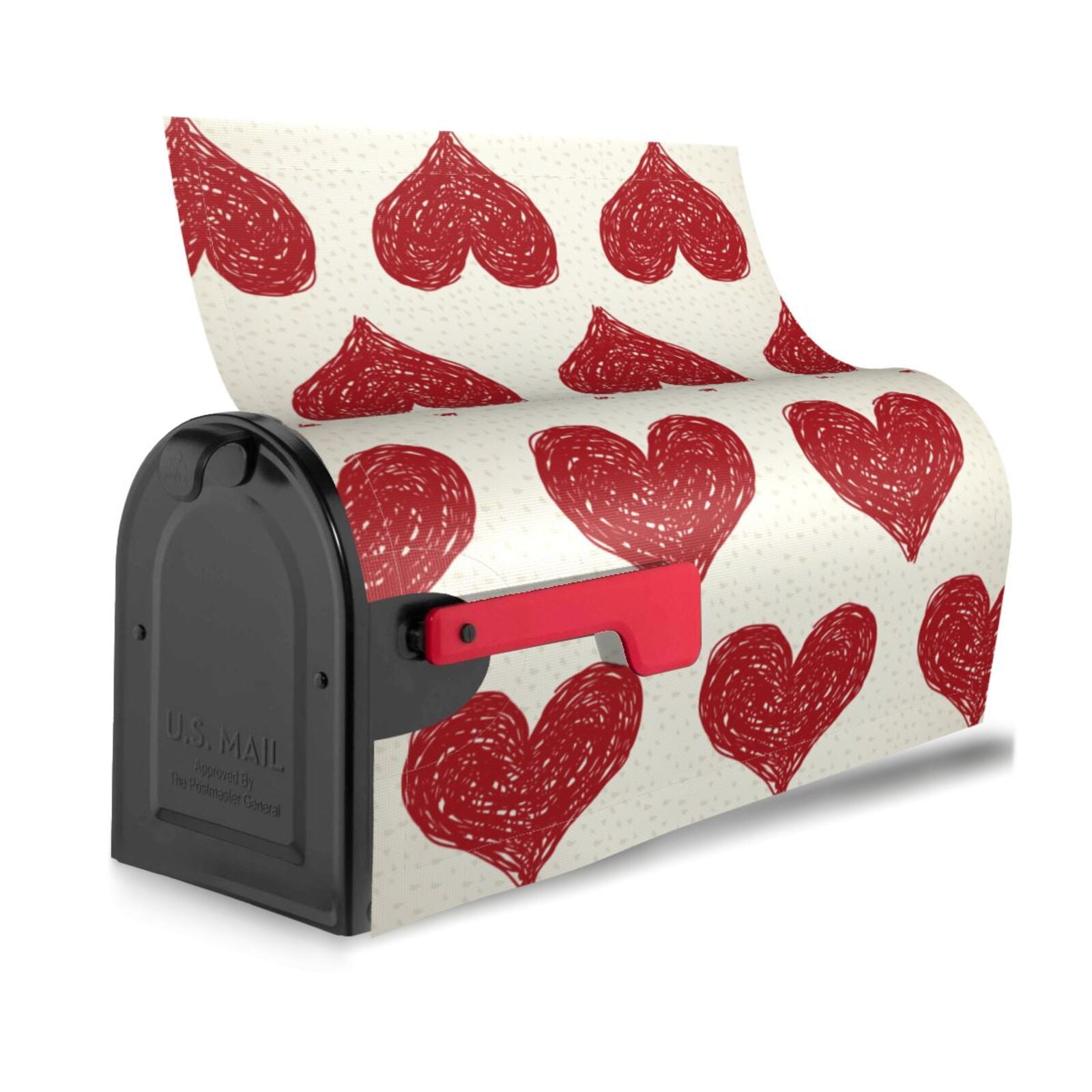 Xecao Love for Mailbox Cover with Magnetic Strips, Waterproof and Sunscreen, Adds a Decorative Touch to Your Garden Yard.