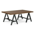 thumbnail image 1 of Pemberly Row Industrial 48 inch Wide Solid WALNUT Wood and Metal Coffee Table, 1 of 8