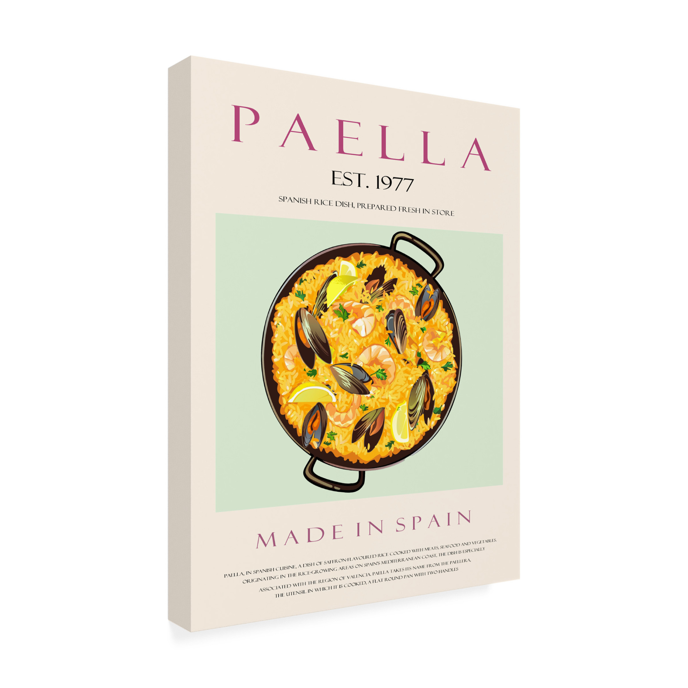 Trademark Fine Art Rikke Londager Boisen Paella Est. 1977 Canvas Wall Art