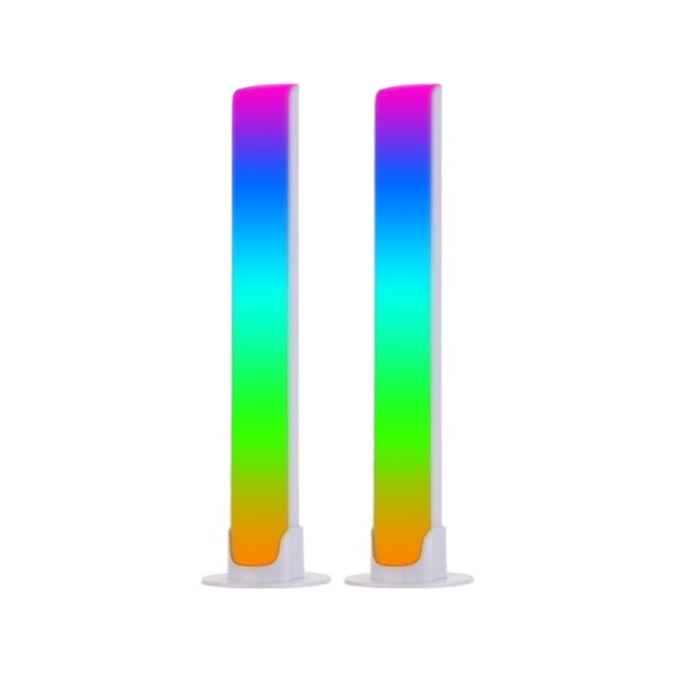 Billuyoard Luz LED de captación para Control de atmósfera musical colorida, luz de ambiente musical colorida, luz de Iluminación y accesorios (Juego de 2) - Blanco