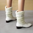 thumbnail image 5 of Botas de mujer Botas de nieve sin cordones Botas de algodón de terciopelo Zapatos cálidos de algodón sólido Botas de caballero Botas de media pantorrilla Wmkox8yii ghj1392, 5 of 5