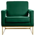 thumbnail image 7 of Meridian Furniture Noah Green Velvet Accent Chair with Gold Iron Base, 7 of 7