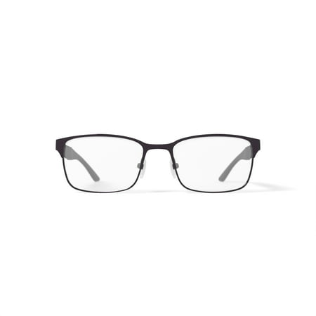 OCTO180 Men's Respect Browline Prescription Eyeglasses with Case, Gray
