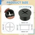 thumbnail image 2 of Uxcell Wire Rubber Grommets, Desk Grommet Cable Grommet Hole Cover Cord Organizer Cable Pass Through for Office Home White/Black 4/5 Inch, 2 of 6
