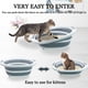 thumbnail image 4 of Caja de arena para gatos, fina, abierta, baja entrada, plegable, impermeable, 4 of 7