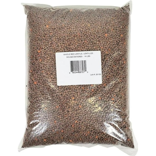 Masoor Daal Whole - Brown/Red Inside 10 lb (Pack of 1)