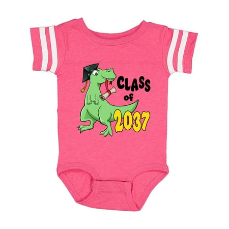 

Inktastic Class of 2037 green dinosaur with cap and diploma Gift Baby Boy or Baby Girl Bodysuit