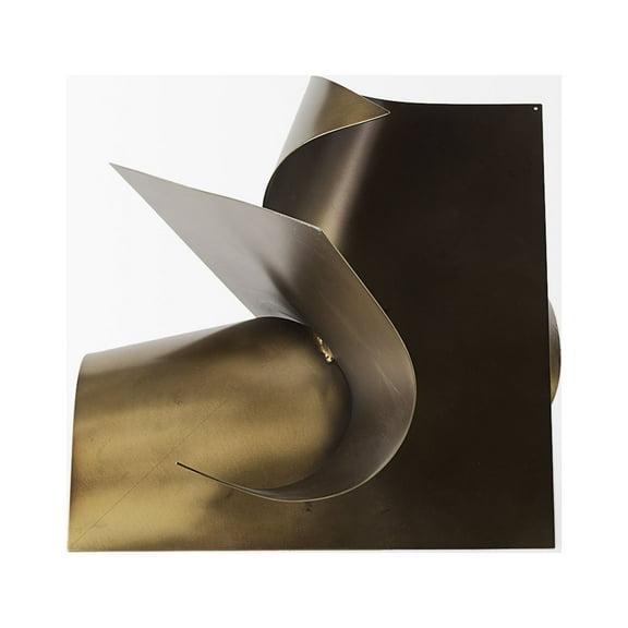 HomeRoots 392541 12 in. Contempo Abstract Sculpture, Copper & Antiqued Gold
