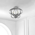 thumbnail image 4 of Safavieh 13" Vanda Glam Metal Flush Mount Lights, Silver, 4 of 5