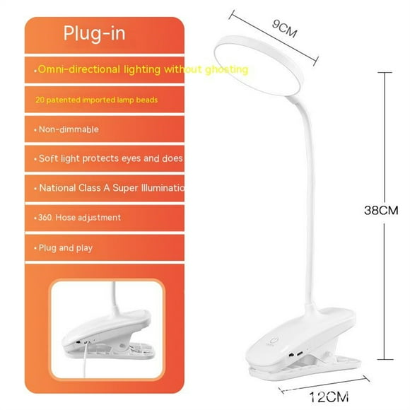 Lampes de Bureau Led avec Clip 3 Modes de Protection des Yeux Usb Lampes de Nuit Rechargeables Lampe de Table