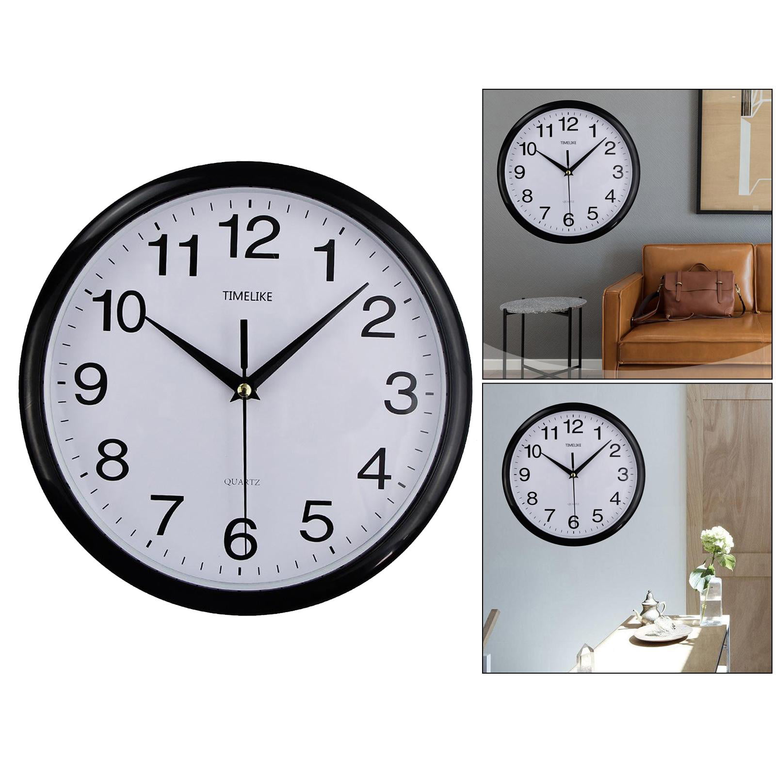 PERFECT wall clock easy to read C... orange case with white face 26cm / 10in 