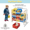thumbnail image 4 of Toy Organizer Kids Furniture Set Storage Unit with 9 Removable Non-Woven Fabric Bins, 4 of 9