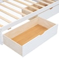 thumbnail image 4 of Twin Size Daybed with Two Storage Drawers, Wooden Sofa Bed Frame with Storage Cabinets and USB Ports for Living Room, Bedroom and Guest Room, White, 4 of 9