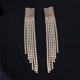 thumbnail image 1 of Pendientes sencillos con flecos de diamantes y cadena de garra Pendientes de diamantes con flecos exagerados y de moda Pendientes distintivos para mujer, 1 of 6