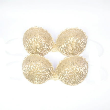 YDDIAN Women s Strapless Backless Bra Self Adhesive Reusable Sticky Push Up Bra Complexion D