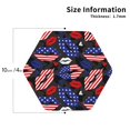 thumbnail image 3 of Pofeuu American With Lips Print Leather Coasters Set of 6, Round Cups Mugs Mat Pad for Home Kitchen Heat Resistant Drink Coasters,Hexagon, 3 of 7