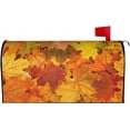 thumbnail image 2 of Fall Maple Leaves Mailbox Cover Magnetic Custom Autumn Decor Colorful Painting Wraps Post Letter Box Decorative for Outside Garden Yard Home Standard Mailbox 18x21 in, 2 of 7
