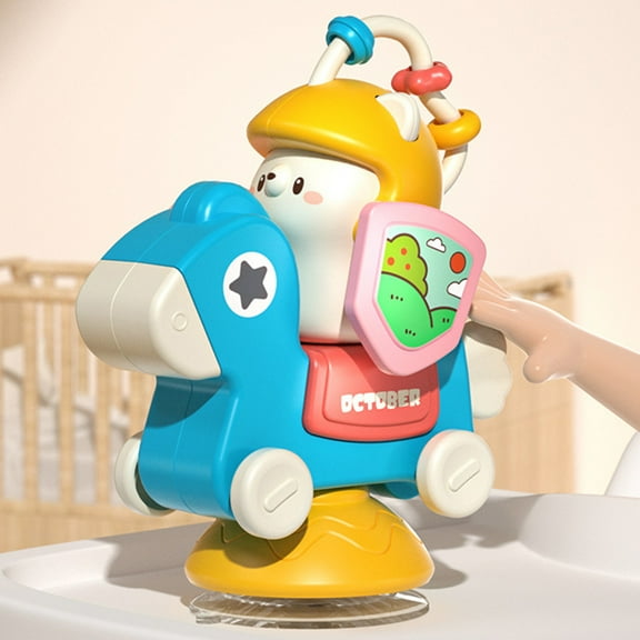 bxhwj Carousel Suction Cup Spinning Toy for Toddlers 6-24 Months, Early Education, Hand-Eye Coordination, Parent-Child Interaction, Indoor Outdoor Fun, Birthday Holiday Gift