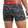 thumbnail image 3 of Calzoncillos boxer Champion Everyday de algodón elástico para hombre, color negro y gris, 3 of 5