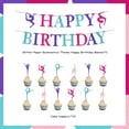 thumbnail image 2 of Gymnastics Themed Birthday Decorations for Girl Gymnastics Happy Birthday Glitter Banner Cupcake Topper Kit for Gymnastics Birthday Party Supplies, 2 of 5
