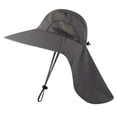thumbnail image 2 of Été UPF50+ Chapeaux de Soleil Respirable Chapeau de Seau en Maille avec Rabat de Cou Extérieur Longue Large Bord Randonnée Pêche pour les Femmes Hommes Chapeaux Bleu Ciel, 2 of 6
