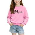 thumbnail image 2 of Cowsor Boys Girls Butterfly Heart Printed Fleece Lined Crewneck Sweatshirt Warm Cute Pullover for 1-13 Years Old Daily Play, 2 of 6