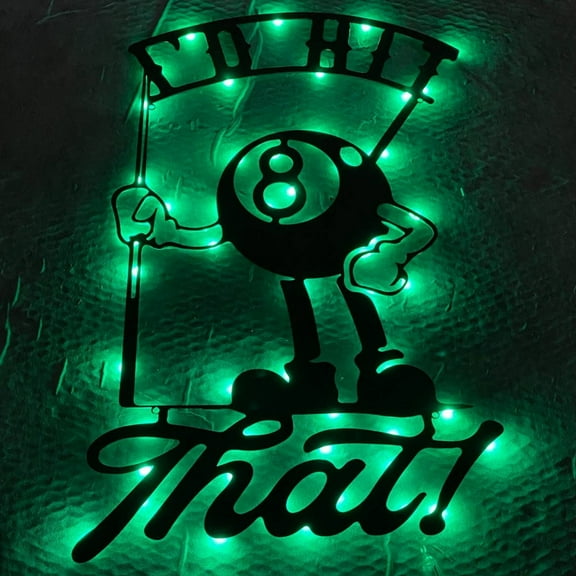 Handmadetneonsign Billiards Metal Wall Art Light, Billiards Metal Sign Wall Decor, Ball Billiards Metal Decor