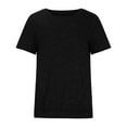 thumbnail image 3 of Patlollav Womens Plus Size,Fashion Women's Casual Round Neck Short Sleeve Solid Ladies Tops Blouse, 3 of 6