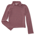 thumbnail image 1 of Aeropostale - Playera grÃ¡fica ajustada a rayas para mujer, color rojo, talla XS Aeropostale Camiseta grÃ¡fica, 1 of 2