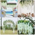 thumbnail image 3 of TASHHAR 12Pcs Wisteria Hanging Flowers Artificial Wisteria Vine Garland Fake Flower Plants Home Party Garden Wedding Decor Purple, 3 of 6