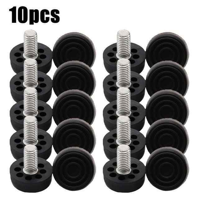 Pied Réglable en Hauteur, base en Plastique, Vis de 10 Paquets
