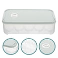 thumbnail image 2 of Caja para guardar 10 huevos transparente para refrigerador con tapa y dispensador de almacenamiento, 2 of 8
