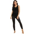 thumbnail image 5 of High-quality SweatyRocks Women's Sleeveless Scoop Neck Shirt Contract Mesh Racerback Tank Top, 5 of 5