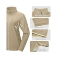 thumbnail image 6 of Little Donkey Andy Women's Running Woven Jacket Lightweight Breathable Windproof UPF50+ Shirt for Hiking Golf Khaki L, 6 of 7